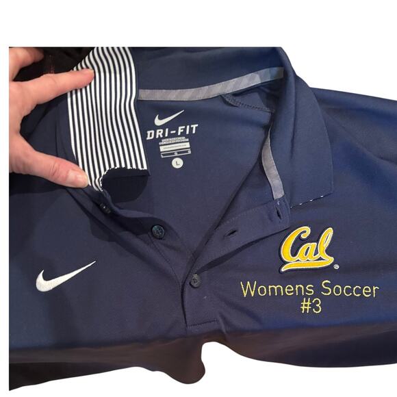 Women's Nike Dri-Fit UCLA Soccer Blue & Yellow Polo Shirt Size Large, EUC - Picture 3 of 3